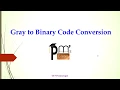 Gray to Binary Code Conversion