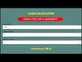 Loan Calculator Using HTML CSS and JavaScript Loan calculator JavaScript source code