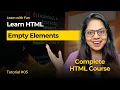 Empty Elements in HTML HTML Tutorial for Beginners