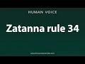 How To Pronounce Zatanna rule 34
