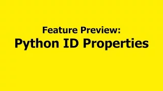 Blender Feature ID Properties Python