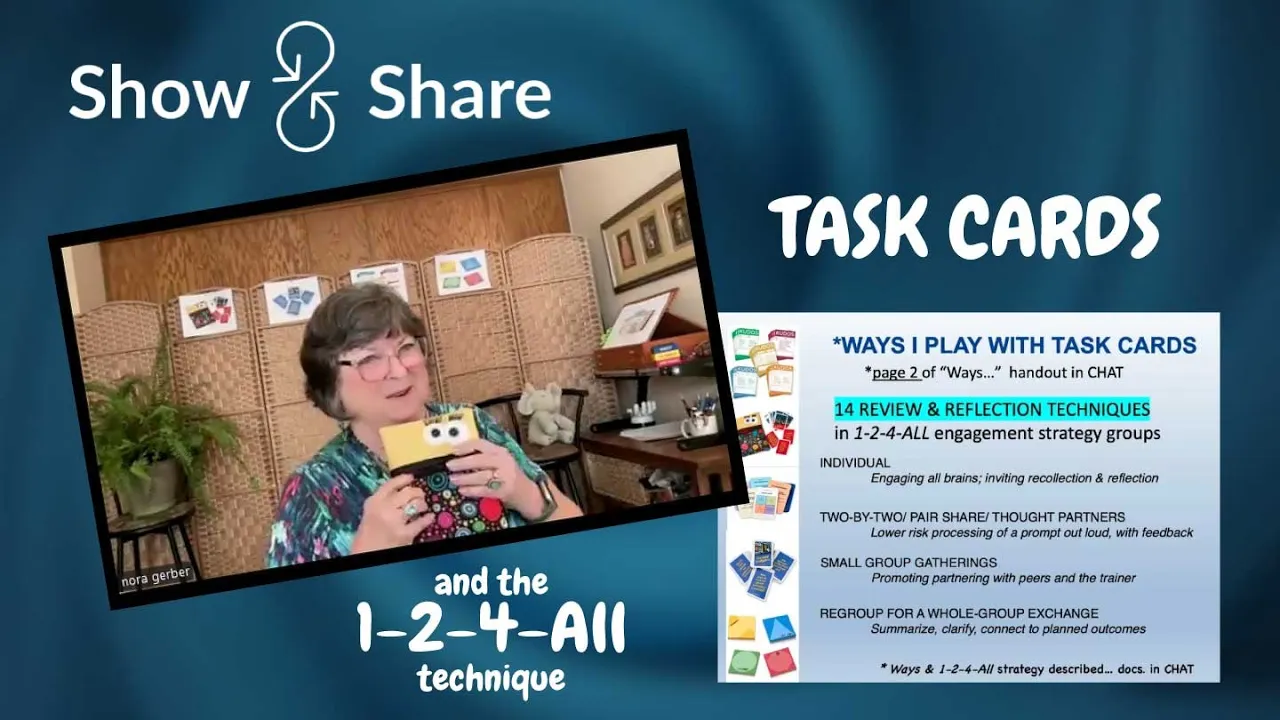 Show & Share by Trainers Warehouse -- Veteran trainer, Nora Gerber, shares tips on using Task Cards