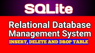 Deleting table in SQLite Insert Into Delete From Drop Table SQLite Default Values