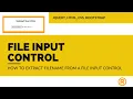 How to extract filename from a file input control - jQuery
