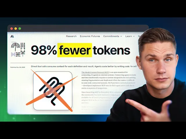 Thumbnail for Konec MCP pro AI agenty? Proč je spouštění kódu lepší