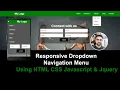 How to Create Responsive Dropdown Navigation Menu Using HTML CSS JavaScript and JQuery