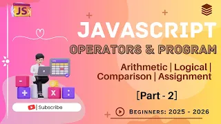 Operators in JavaScript Explained Arithmetic Logical Comparison Assignment Practical Coding 2