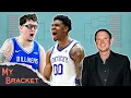 Matt Jones cracks jokes while filling out his NCAA tournament picks My Bracket