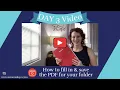 How to fill in your worksheets in just minutes a day - Day 3 Emergency Medical Folder Challenge