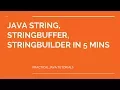 Difference between String StringBuffer and StringBuilder