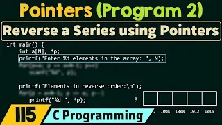 Pointers Program 2 Reversing a Series of Numbers using Pointers