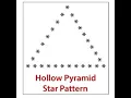 C Program Print Hollow Pyramid Start Pattern Triangle