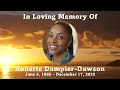 Annette Dampier-Dawson - Celebration of Life