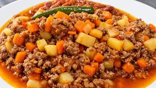 PICADILLO de Carne Molida FACIL Y RAPIDO// CRIWS ENLACOCINA