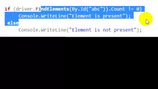 Check if element exists without exception in Selenium
