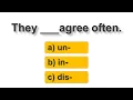 English Prefixes Quiz English Vocabulary Test