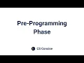 2 Pre Programming Phase Programming
