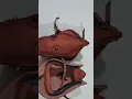 Western Saddle tapaderos Stirrups Rough Out leather Handmade Hand sewn from Mahira Enterprises