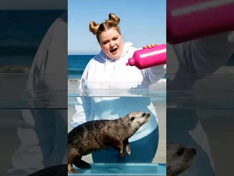 Capybara Lost His Otter Before the Race, but He Never Gave Up 🦦🌊 #capybara