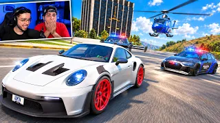 DEI FUGA COM A NOVA PORSCHE GT3 RS DO RENATO GARCIA no GTA RP | CARRO DE FAMOSOS