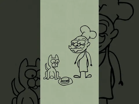 Кот и гамбургер #анимация