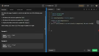 Leetcode solution question Detect Capital