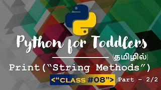Learn Python in Tamil Python Datatypes - String Methods Part 2 Tamil