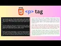 HTML p tag - with CSS and JavaScript