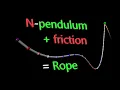 Ropelike N-pendulum with friction