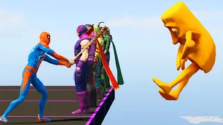 GTA 5: THAT WAS BRUTAL! SPIDER-MAN WITH A BASEBALL BAT vs SUPERHEROES! (Euphoria Physics) Ep.36