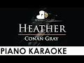 Download Lagu Conan Gray - Heather - Piano Karaoke Instrumental Cover with Lyrics