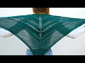 How to knit an Easy Lace Triangular Shawl step by step - So Woolly