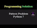 Python Pattern Printing Using Escape Sequences Programming Question Tukka Learn