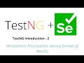 Selenium Training TestNG Annotations Priority Results Formats