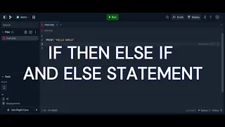 If then else and else if statement in