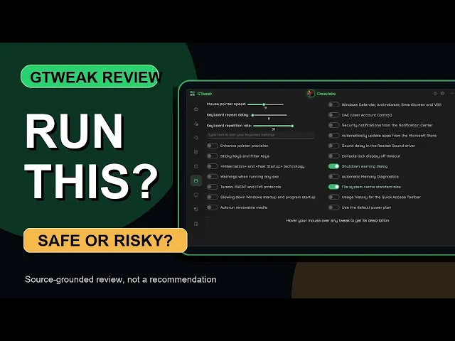 Before You Run GTweak, Watch This