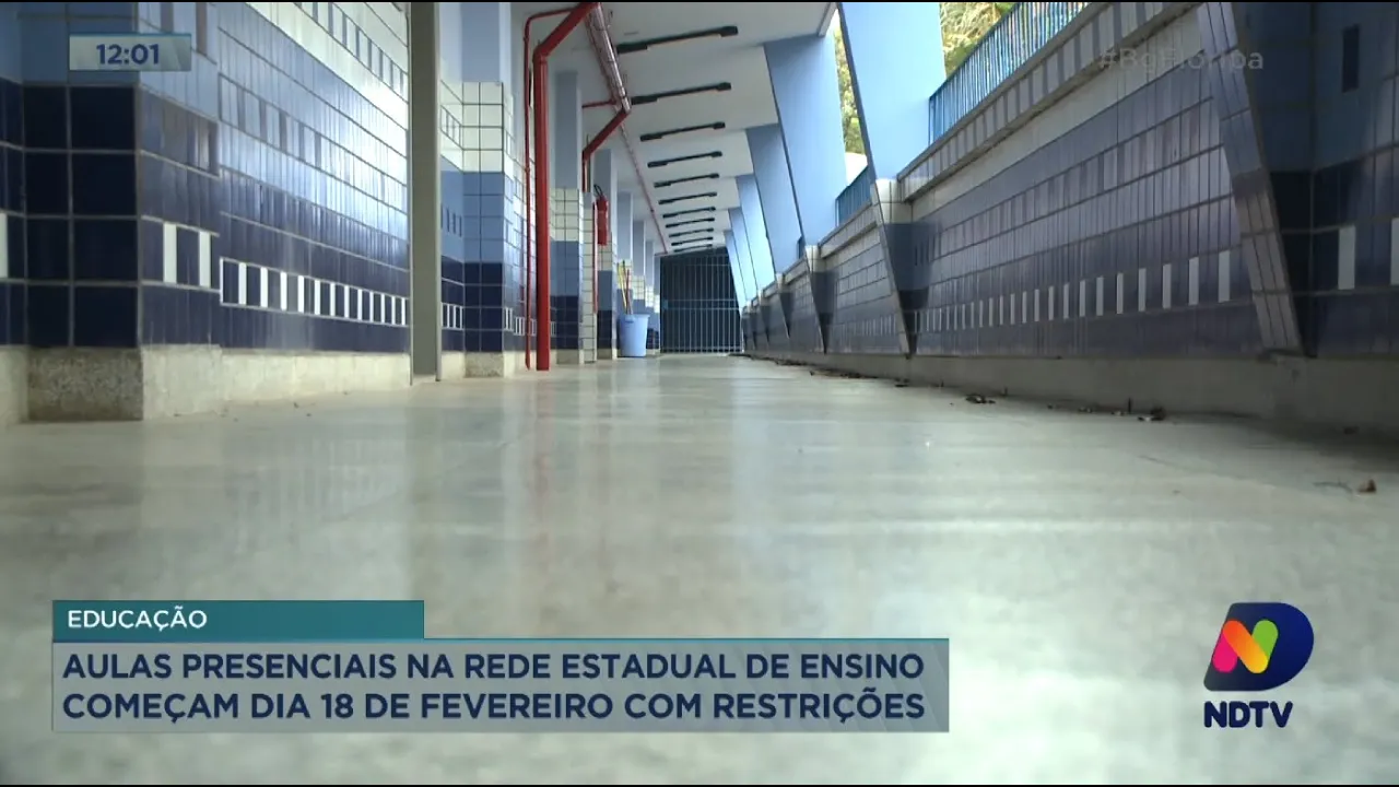 Dia 18 de fevereiro começam as aulas presenciais na Rede Estadual de Ensino
