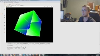 OpenGL with PyOpenGL Python and PyGame p 2 - Coloring Surfaces