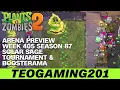 PvZ 2 | Arena Preview | Week 405 Solar Sage Tournament \u0026 Boosterama | Season 87