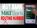 M and T Bank ABA Routing Number - Where Is It