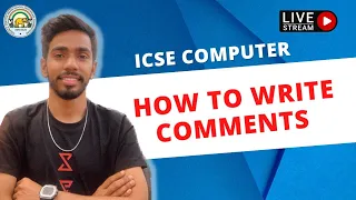 How to Write comments in Java Computer Class 10 ICSE Crash course java 10