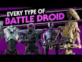 Every Battle Droid in Star Wars
