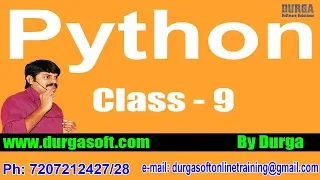 Learn Python Programming Tutorial Online Training by Durga Sir On 12-04-2018 6PM