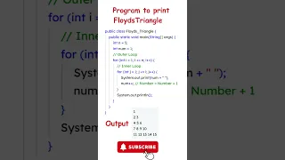 Java program to print Floyd s Triangle