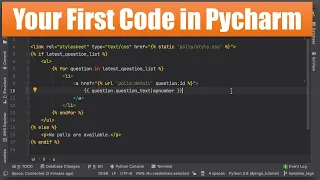 First Python program in PyCharm