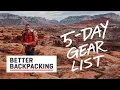 5-Day Backpacking Gear List Mike St Pierre
