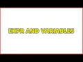 Unix Linux expr and variables