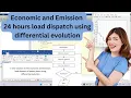 differential evolution Economic and Emission 24 hours load dispatch using differential evolution
