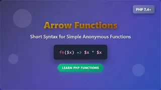 PHP Arrow Functions Concise Syntax Automatic Variable Capture Explained