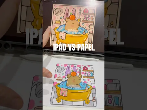 iPad vs. Paper Painting by Bobbie Goods #bobiegoods